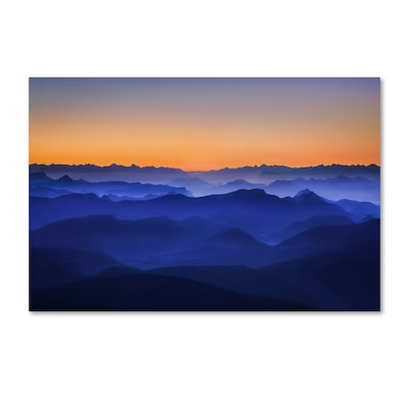 David Bouscarle 'Misty Mountains' Canvas Art,12x19